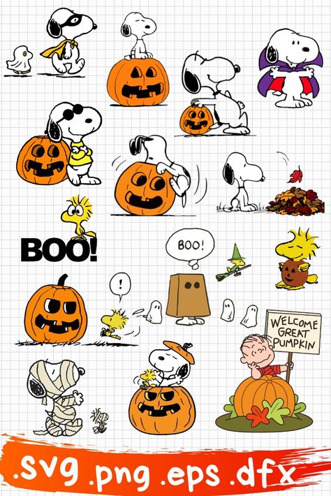 Snoopy Clip Art, Halloween Svg Free, Snoopy Drawing, Snoopy Svg, Snoopy Tattoo, Pumpkin Tattoo, Snoopy Birthday, Charlie Brown Halloween, Peanuts Halloween