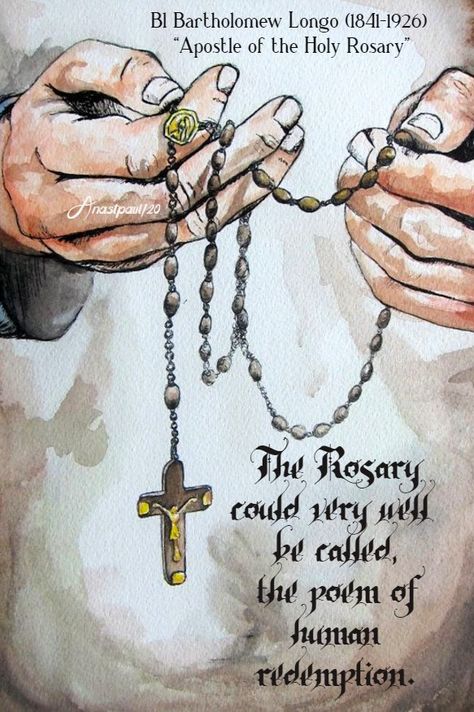 “The Rosary could very well be called,the poem of human redemption.” Rosary Watercolor, Rosary Drawing, Rosary Art, Praying Hands With Rosary, Christian Artwork, Deep Art, Holy Rosary, Blessed Mother Mary, Gelang Manik