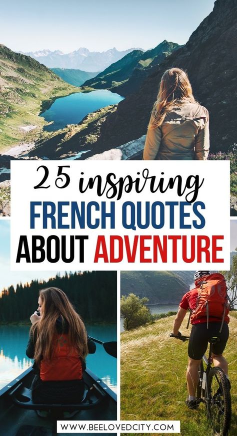 Discover the most inspiring french quotes about travel and adventure with english translation. French quotes with translation | Inspirational French quotes | Adventure quotes | Quotes about… More French Travel Quotes, Short Quotes In French, French Quotes Inspirational, Cute French Quotes, Short French Quotes, French Quotes With Translation, Bon Voyage Quotes, Best French Quotes, Tourist Quotes