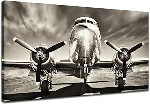 Vintage Aeroplane, Photo Avion, Aviation Posters, Pilot Gifts, Artwork Gifts, Vintage Airplanes, Black And White Posters, White Wall Art, Wall Art Canvas Painting