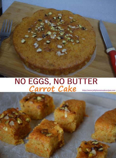 Eggless Carrot Cake, Butter Carrots, Baked Breakfast Recipes, Easy Eggs, Carrot Cake Recipe, Delish Recipes, Easy Bread, Breakfast Bake, Delicious Vegetarian