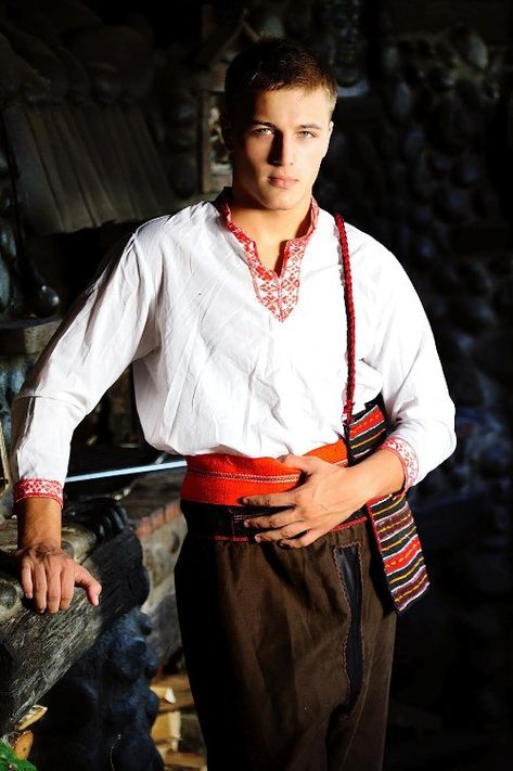 Romani Men, Ukrainian Men, Hungarian Clothing, Slavic Core, Romanian Clothing, Men Fashion Aesthetic, Slavic Clothing, Swedish Clothing, Polish Clothing