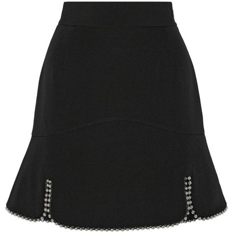 Alexander Wang Embellished wool-gabardine mini skirt (48,235 PHP) via Polyvore featuring skirts, mini skirts, black, wool mini skirt, short a line skirt, black skirt, short skirts and black wool mini skirt Black A Line Skirt, Short Black Skirt, Skirt Wool, Wool Mini Skirt, Short A, Skirt Short, A Line Mini Skirt, Wool Skirt, Line Skirt