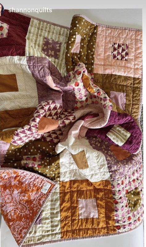 Cottage Quilt Patterns, Vintage Patchwork Quilt, Fall Patchwork Quilt, Cottage Core Quilt, Moody Quilt, Trendy Quilts, Aesthetic Quilts, Cottage Core Quilt Patterns, Boho Quilt Pattern