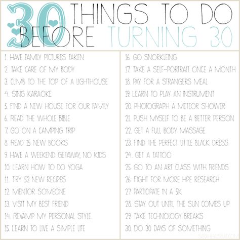 30 Things To Do Before Turning 30 Things To Do Before 30, 30 Things To Do Before 30, 30 Before 30 List, 30 Before 30, Thirty Flirty And Thriving, Big 30, Best Photoshop Actions, Turning 30, Dirty Thirty