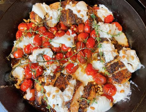 Chicken Tomato Burrata, Pesto Chicken Saltimbocca With Burst Tomatoes And Burrata, Chicken And Burrata, Burrata And Chicken Recipe, Chicken With Burrata, Chicken And Burrata Recipes, Burrata Chicken Recipe, Chicken Burrata Recipe, Buratta Recipe Dinners