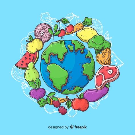 Nutrition Awareness Poster, World Food Day Poster Drawing, World Food Day Poster Design, Nutrition Month Poster Making Drawing, Healthy Food Illustration Art, Poster Making Ideas, Food Safety Posters, Science Exhibition Projects, Lab Decor