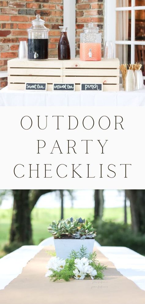 60th Bbq Party Ideas, 30th Backyard Party, Bbq Dinner Party Decor, How To Keep Condiments Cold At A Party, Garden Party Checklist, Hosting Bbq Backyard Parties, Garden Party Bbq, Outdoor Birthday Party Outfit, Bbq Setup Ideas