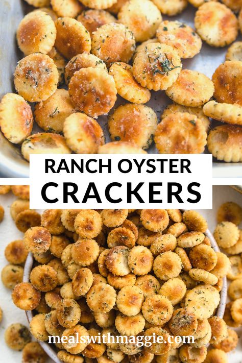 These ranch oyster crackers have always been a family favorite! They are quick, easy and can be made in under 25 minutes! #ranchoystercrackers #baked Ranch Crackers Recipe, Oyster Crackers Recipe, Seasoned Oyster Crackers, Ranch Oyster Crackers, Ranch Crackers, Seasoned Crackers, Oyster Crackers, Summer Corn Salad, Summer Corn