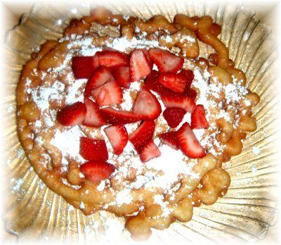 state fair funnel cake recipe State Fair Funnel Cake Recipe, Fair Funnel Cake Recipe, Cakes At Home, Homemade Funnel Cake, Feel Fat, Funnel Cake Recipe, Divas Can Cook, Funnel Cakes, Fair Food