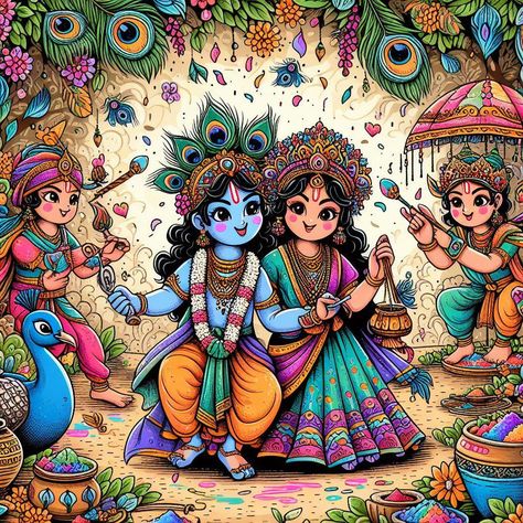 Cute Radha, Hindu Deities, Krishna Art, Krishna, Magnets, Mural, Quick Saves, Art