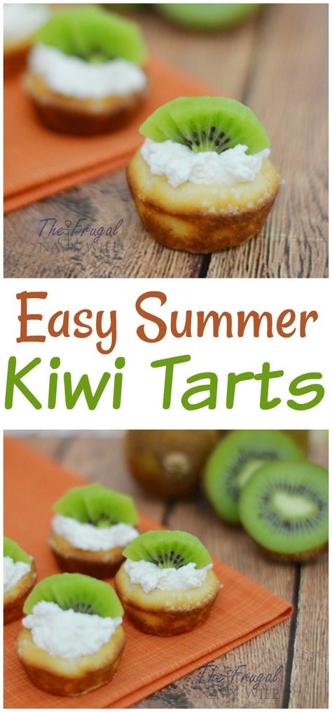 Kiwi Recipes Dessert, Fruit Tart Recipes, Dessert Kiwi, Cream Tart Recipe, Summer Fruit Tart, Kiwi Dessert, Summer Fruit Desserts, Cream Tarts, Kiwi Recipes