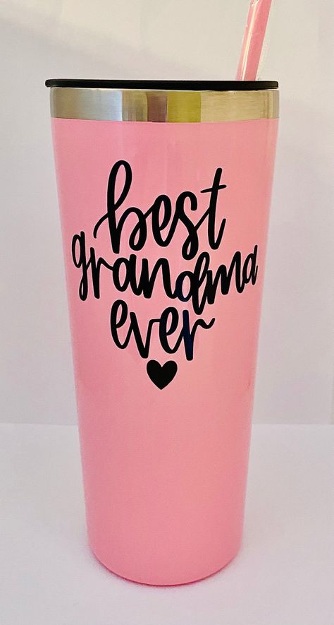 Grandma Christmas Gifts Ideas, Remembering Grandmother, Crafty Christmas Gifts, Rose Gold Tumbler, Grandma Tumbler, Diy Gifts For Grandma, Gifts For New Grandma, Mom Wine Glass, Grandma Birthday Gift