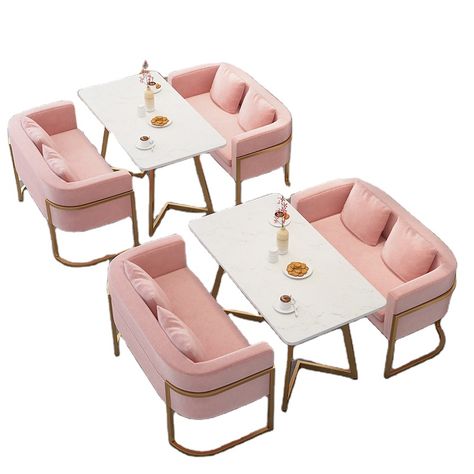 Hotel Cafeteria, Pink Coffee Shop, Restaurant Chairs Design, Restaurant Seating Design, Sitting Room Interior Design, Coffee Shop Furniture, Luxury Sofa Living Room, Modern Restaurant Design, Bakery Design Interior