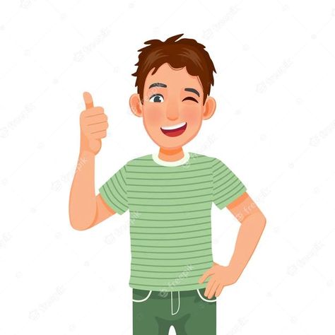 Premium Vector | Happy young man giving thumb up and wink gesture sign of success victory and positive feedback Smiling Expression, Winking Eye, Doodle Monster, Kids Cartoon Characters, Nice Meeting You, Smile And Wave, Hand Logo, Face Expressions, Girls Show