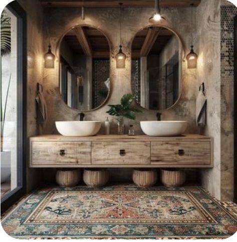 Modern Boho Bathroom, Bohemian Bathroom, Casa Country, Corner Decor, Bathroom Decor Ideas Colors, Boho Bathroom, Bathroom Inspiration Decor, Design Exterior, Dream House Interior