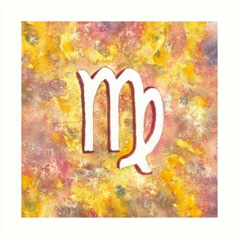 "Zodiac sign : Virgo" Art Print by Savousepate on Redbubble #artprint #homedecor #astrology #astrologicalsign #zodiacsign #virgo #yellow #pink #white #watercolorpainting Virgo Painting Canvases, Zodiac Sign Virgo, Zodiac Sign Designs, Virgo Art, Art Projects For Teens, Zodiac Signs Virgo, Fabric Painting On Clothes, Painting Canvases, Canvas Painting Diy