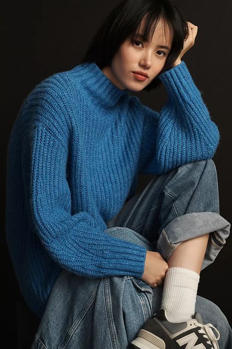 The Dakotah Oversized Turtleneck Sweater by Maeve | Anthropologie Perfect Sweater, Oversized Turtleneck Sweater, Layered Sweater, Cocoon Cardigan, Sweater Duster, Oversized Turtleneck, Anthropologie Sweater, Cashmere Cardigan, Cowl Neck Sweater