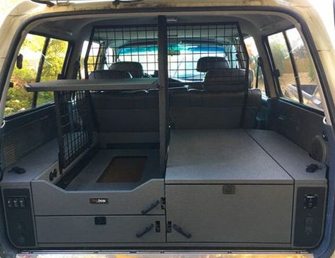 Suv Storage, Camping 4x4, Car Conversion, Vehicle Storage, Toyota Land Cruiser 100, Truck Bed Storage, Land Cruiser 80, Chuck Box, Suv Camping