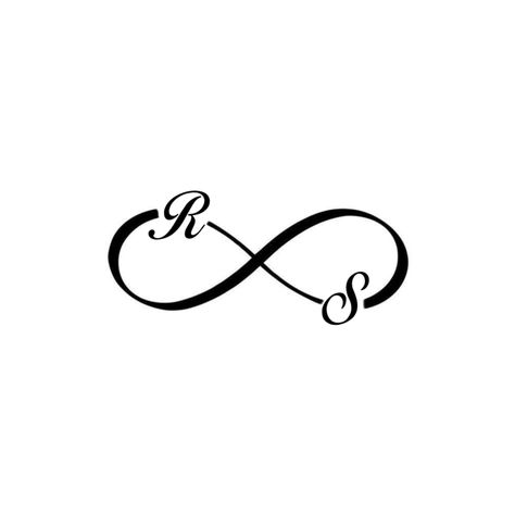 Infinity With Letters Tattoo, Letter S Calligraphy Design, Tattoo Infinito, Letter S Calligraphy, Paper Template Design, Letter R Tattoo, Simple Leg Tattoos, F Tattoo, Wrist Band Tattoo