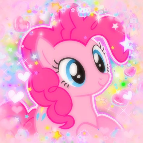 Kidcore Aesthetic Wallpaper, Pinkie Pie Pfp, Pink Pie, My Little Pony Poster, My Little Pony Wallpaper, My Lil Pony, Mlp Fan Art, Kawaii Core, Mlp Pony