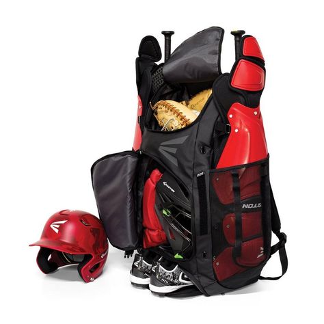 E610 CATCHER'S BACKPACK | CATCHER'S BACKPACK | Easton Catchers Gear, Baseball Catchers, Helmet Storage, Softball Bags, Baseball Bag, Baseball Catcher, Batting Helmet, Bat Sleeves, Backpack Reviews