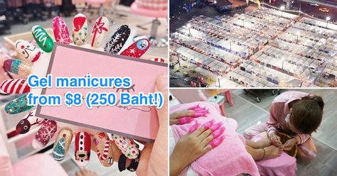 Don’t forget to get your nails done in Bangkok – pop into these 250 Baht gel manicure salons when you need a break from shopping! Thailand Nail Art, Thailand Nails Bangkok, Bangkok Top, Bangkok Shopping Guide, Bangkok Floating Market, Best Nail Salon, Double Team, Germany And Italy, Gel Manicure