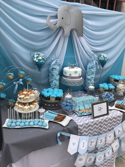 Little peanut babyshower dessert table Shower Dessert Table, Baby Shower Dessert, Peanut Baby Shower, Elephant Baby Shower Decorations, Elephant Baby Shower Boy, Baby Shower Dessert Table, Idee Babyshower, Elephant Baby Shower Theme, Baby Shower Treats