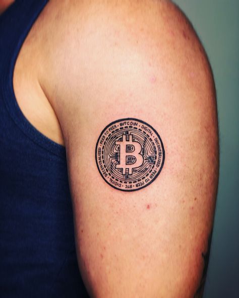 Crypto, bitcoin tattoo Bitcoin Tattoo Design, Crypto Tattoo, Bitcoin Tattoo, Chicano Tattoo, Crypto Bitcoin, Old Tattoos, Tattoo Design Drawings, Arm Sleeve, Tattoo Styles