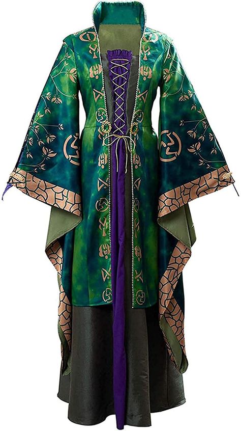 Mary Sanderson Costume, Winifred Sanderson Costume, Sanderson Sisters Costumes, Sister Costumes, Sarah Sanderson, Winifred Sanderson, Witch Cosplay, Plus Size Robes, Set Outfits