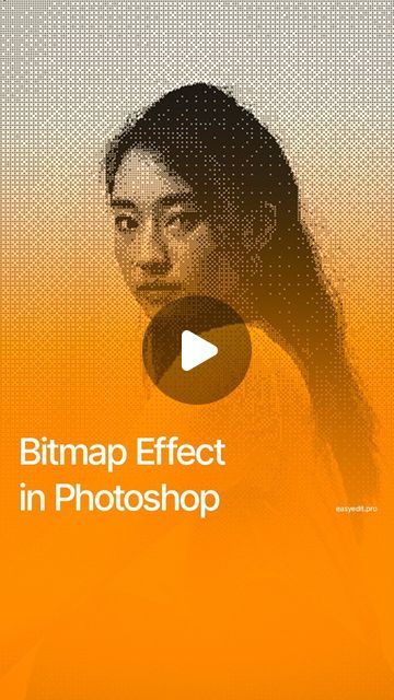 EasyEdit - Design Resources & Tutorials on Instagram: "This effect is called Bitmap and here’s how to create it in Photoshop!  Add your image and go to Curves. Set the curves to increase the contrast for a better result. Go to image size and reduce it. Now, switch the mode to Grayscale, and to Bitmap. Set the output to 100, frequency to 100, angle to 45 and shape to Cross. Switch the mode back to Grayscale with a size ratio of 1.  Now select an RGB Color mode, so we can apply gradients. Add a new layer and pick the gradient colors you like. Hold Shift to draw a gradient. Set the suitable blending mode and your bitmap effect is ready!  Like and subscribe for more reels like this!  #photoshop #photoshoptutorial #bitmap #bitmapeffect" Bitmap Graphic Design, Gradient Photoshop, Gradient Image, Photoshop Tips, Rgb Color, Like And Subscribe, Subscribe For More, Photoshop Tutorial, Gradient Color