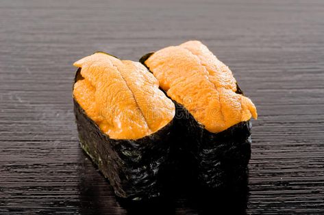 Uni Sushi. 2pcs. (Sea Urchin) rolled by seaweed , #affiliate, #pcs, #Sushi, #Uni, #Sea, #seaweed #ad Sea Urchin Sushi, Fish Sushi, Image Of Fish, Nigiri Sushi, Cooking Lunch, Sea Urchin, Appetizer, Snack Recipes, Photo Image