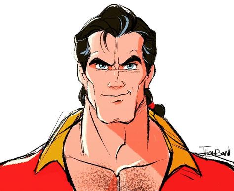 Monday mood. 💪🏻👑💪🏻 #sthompsonart #disney #gaston #beautyandthebeast #villains Crown Cartoon Drawing, Disney Gaston, Steve Thompson Disney, Gaston Disney, Gaston Beauty And The Beast, Steven Thompson, Steve Thompson, Back In 1992, Monday Mood