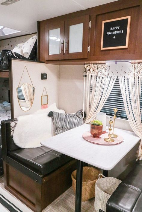 Glamper Camper, Camper Interior Design, Camper Trailer Remodel, Trailer Decor, Diy Camper Remodel, Camper Storage, Rv Makeover, Modern Home Design, Camper Makeover