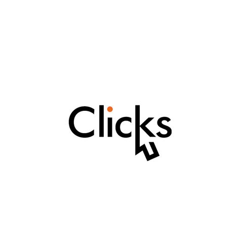 clicks by finalidea Clever Logo Design, Hand Lettering Logo, Planet Logo, Logo Word, Typographic Logo Design, Website Logo Design, Logo Design Set, Create Logo, Text Logo Design