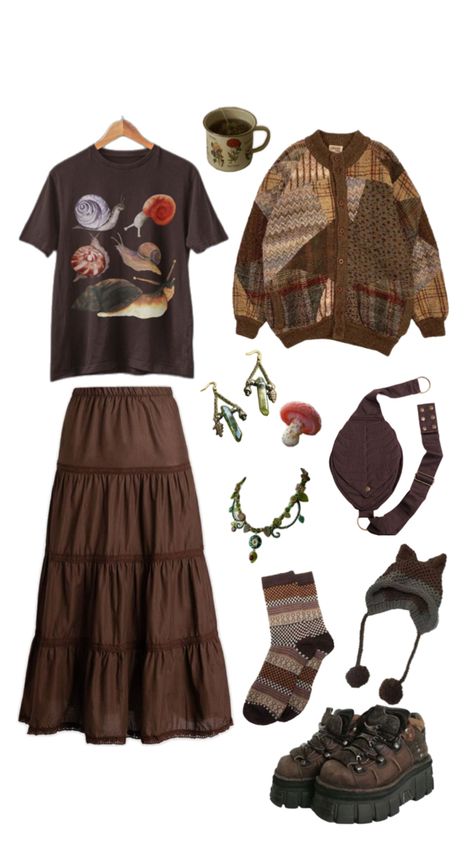 #goblincore #collage #aesthetic #goblincoreinspo #outfit #outfitinspo #fashion #forest Goblincore Aesthetic Outfits, Goblincore Clothes, Goblincore Outfits, Goblincore Fashion, Fashion Forest, Goblincore Aesthetic, Earthy Outfits, Forest Girl, Outfit Collage