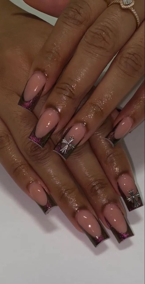 Baddie Nail Ideas, Nail Ideas Fall, Ballerina Nails Designs, Bday Nails, Girly Acrylic, Medium Nails, Long Nail Designs, Claw Nails, Nail Room