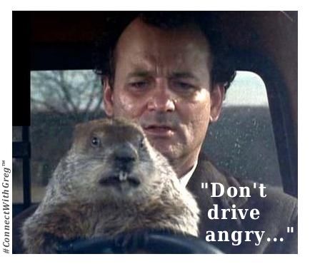 Don't drive angry... ;) #groundhogday Groundhog Day Movie, Legend Movie, Drive Angry, James Murray, Punxsutawney Phil, Happy Groundhog Day, Edge Of Tomorrow, Bon Film, Cinema Art