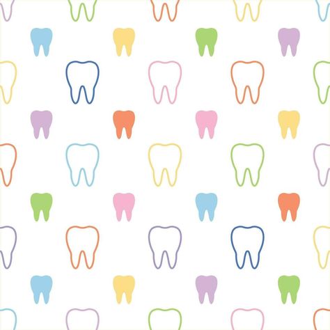 colourful teeth in white background. teeth seamless pattern. different colour teeth texture for textile. Tooth Monster, Tooth Clipart, Missing Tooth, Pattern Seamless, Paper Pattern, Pattern Wallpaper, Pattern Paper, Seamless Pattern, Seamless Patterns