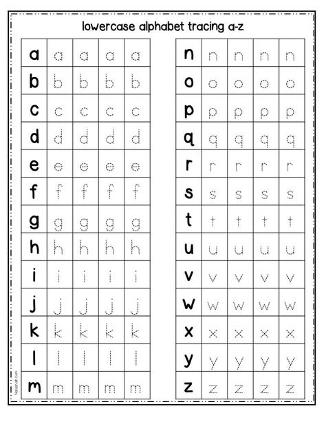 Letter Tracing And Writing Worksheets, Alphabet Printing Practice Sheets, Free Letter Practice Printables, Letter Abc Worksheet, Alphabet Lowercase Free Printable, Lowercase Alphabet Tracing Worksheets Preschool, Writing Abc Handwriting Practice, Kindergarden Worksheet Writing, Abc Practice Preschool