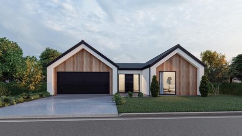 Modern Nordic House, Scandinavian House Exterior, Scandinavian House Design, Contemporary Bungalow, Gable House, Nordic House, Contemporary House Exterior, Bungalow Exterior, Modern Barn House