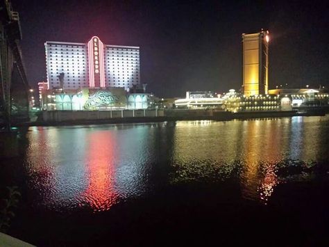 The Boardwalk, Bossier City, Louisiana at 6am. This is just ywo of our six casinos! Bossier City Louisiana, City Pictures, Marina Bay, Marina Bay Sands, Louisiana, Favorite Places, Interior Design, Quick Saves, Design