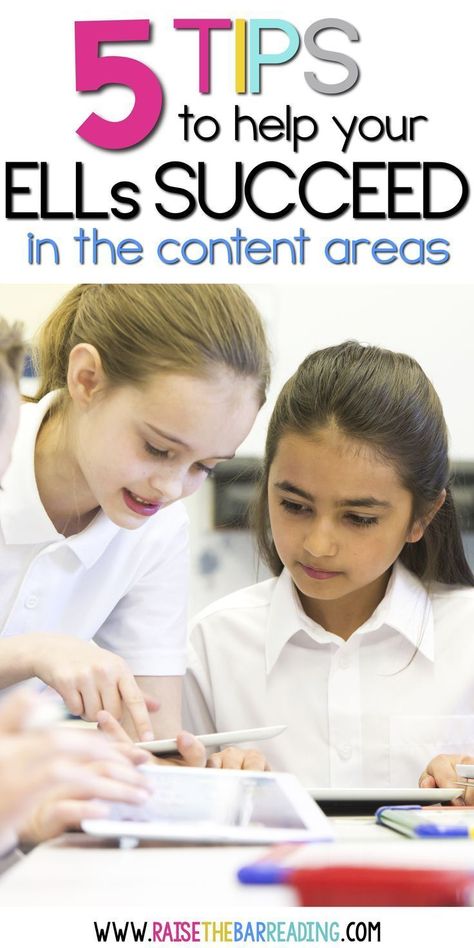 Struggling to make content area instruction accessible to your ELLs? Here are five tips to help your beginning ELLs be successful in your content area or ESL classroom. Includes activities for building beginning vocabulary in your ELL newcomers, academi Ell Learners, Teaching Ell Students, Esol Classroom, Raise The Bar Reading, Ell Strategies, English Language Learners Activities, Ell Resources, Esl Ideas, Esl Learning