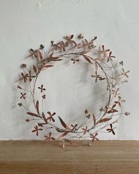 Rowan MacGregor (@rowan_macgregor) | Instagram Rowan Macgregor, Tin Ornaments, 3d Paper Art, Wall Wreath, Dried Flower Wreaths, Metal Wreath, Scandinavian Christmas, Beautiful Wreath, Ornaments Diy