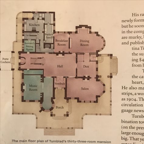 Turnblad Mansion - 1st Floor Haunted Mansion Floor Plan, Victorian Homes Floor Plans, Victorian House Floor Plans, Luxury Floor Plans, Victorian House Plans, Mansion Floor Plan, Architectural Floor Plans, Sims House Plans, Mansions Homes