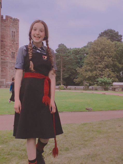 from the netflix series “the worst witch”. mildred hubble is played by actress bella ramsey. Dorothy Band, Mildred Hubble, Worst Witch, Bella Ramsey, World Book Day Costumes, Book Day Costumes, The Worst Witch, Witch Aesthetic, The Worst