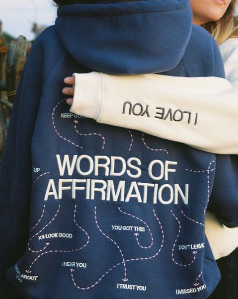 Dandy Worldwide, Aesthetic Hoodies, Color Words, Shirt Inspiration, Words Of Affirmation, Warm Hug, Embroidered Hoodie, Dandy, Hoodie Design