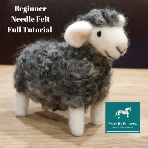 Needle Felting Patterns Free, Needle Felting Easy, Beginner Needle Felting, Felting Beginner, Felt Stuffies, Needle Felting Diy Tutorials, Frasers Ridge, Wool Felting Animals, Herdwick Sheep