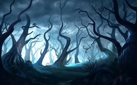 Dead Forest, 2k Wallpaper, Forest Drawing, Dark Landscape, Fantasy Background, Rpg Map, Forest Background, Forest Illustration, Night Forest