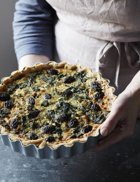 Olive Tart, Feta Pesto, Feta Tart, Halloween Feast, Pastry Case, Recipe Spinach, Uk Recipes, Spinach Feta, Olive Relish